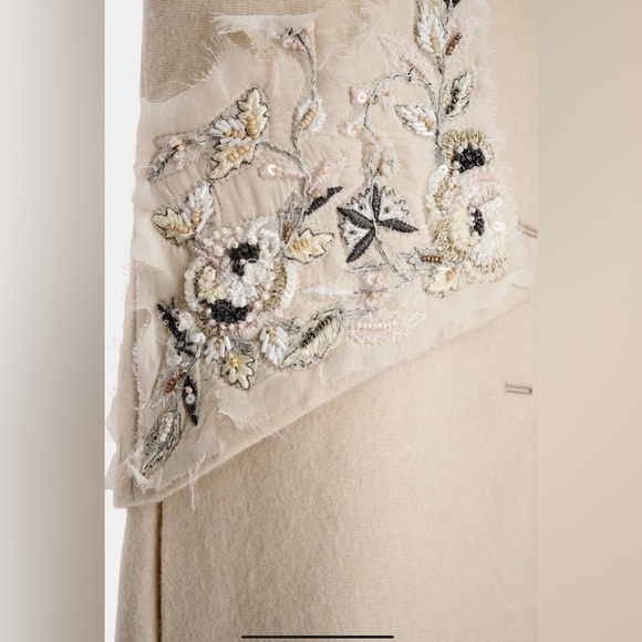 Zara ⚜️Atelier, RARE Wool Embroidered Tailcoat Vest S Cream. Limited Edition NWT - Picture 5 of 14